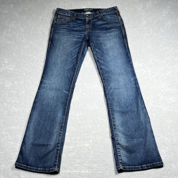 Ariat Denim - Ariat Demi Boot Jeans Womens 29S Medium Wash Blue Denim Stretch Low Rise Western